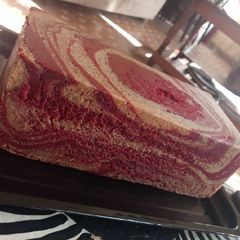 A picture of Red velvet marble cake.