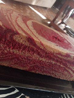 A picture of Red velvet marble cake.