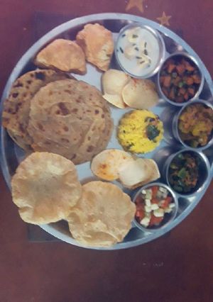 A picture of Satvik thali.