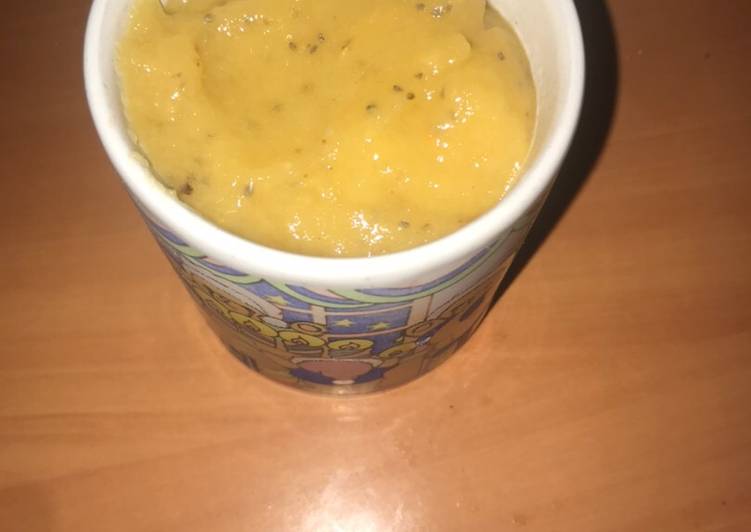 Smoothie vegano de plátano y persimon
