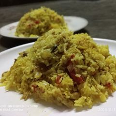A picture of Chicken fried rice.