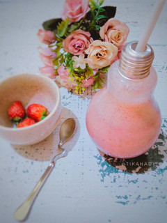 Foto resep Banana Strawberry Smoothies