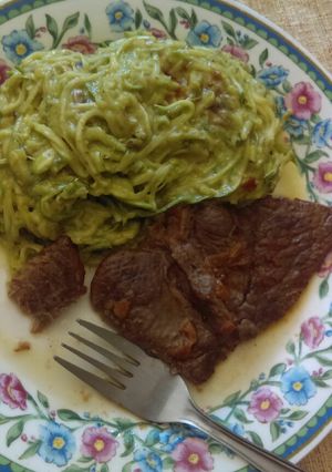 Una foto de Fideo de zapallo italiano