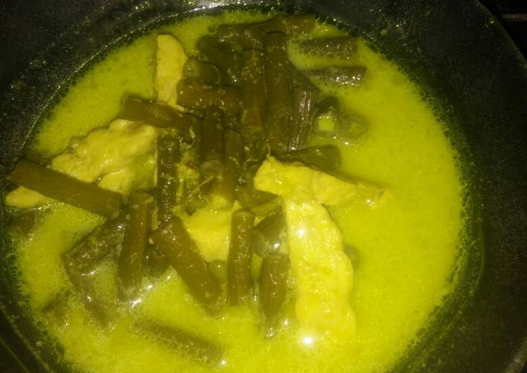 Gulai kacang panjang dan tempe
