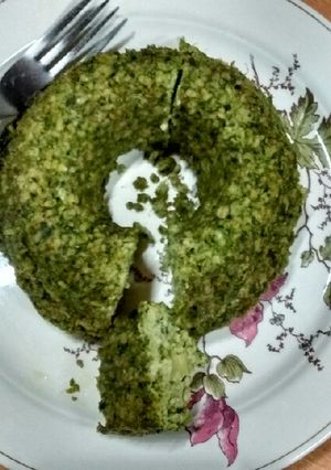 Una foto de Budín de avena y espinaca