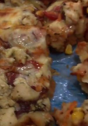صورة لوصفة بيتزا بالدجاج