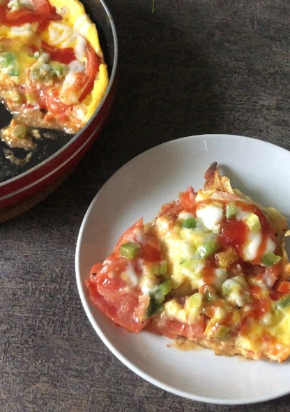 Foto resep Sarapan Praktis : Omelet Tomat