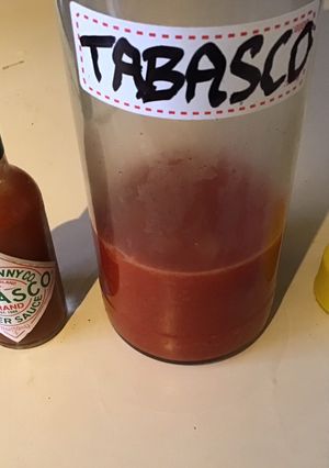 A picture of California Farm Imitation Tabasco Sauce.