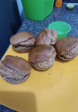 Una foto de Cupcakes de avena con plátano en freidora de aire