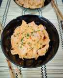 Pollo con kimchi en salsa