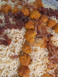 عکسی از دستور عدس پلو مجلسی با گوشت قلقلی😍😋