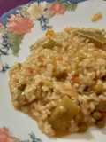 Risotto de verduras y Cabrales (triple aprovechamiento)