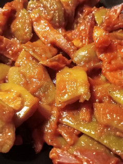 Una foto de Judías verdes en salsa de tomate
