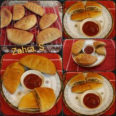 A picture of Calzone with veg filling.