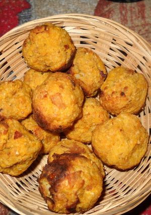 Una foto de Pelotitas de calabaza y arroz