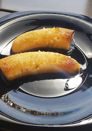 Mézes sült banán recept fotója