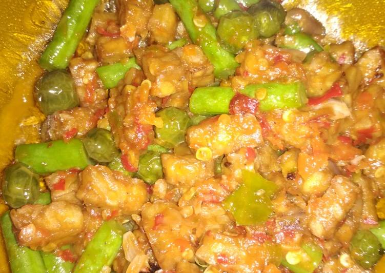 Tumis tempe campur pedas 🔥
