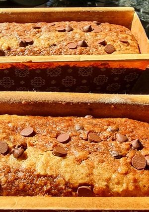 Una foto de Budín de banana con harina integral y avena