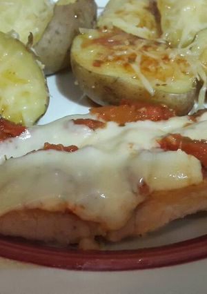 Una foto de Matambre de cerdo a la pizza
