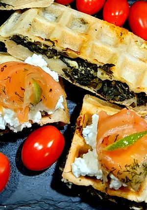 Une photo de Gaufres feuilletées fourrées avec la pâte à tarte