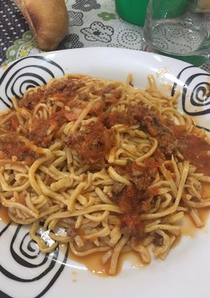 Una foto de Tallarines caseros con procesadora#Familiar