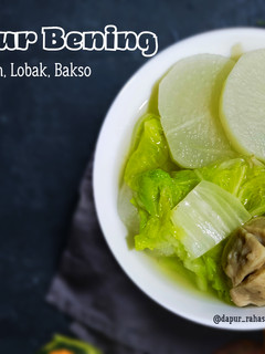 Foto resep Sayur Bening (Sawi Putih, Lobak, Bakso)