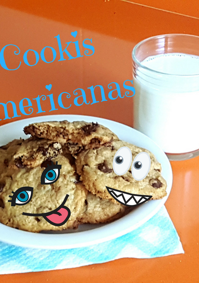 Una foto de Cómo hacer  cookies, con pepitas de chocolate