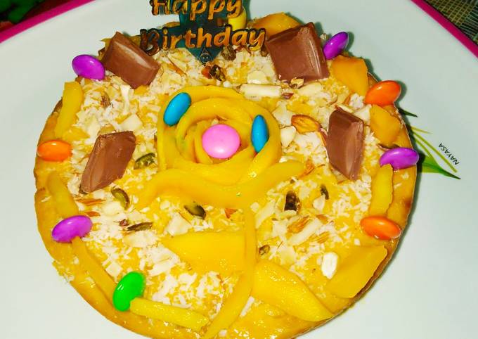 Recipe of Super Quick Mango milk malai cake