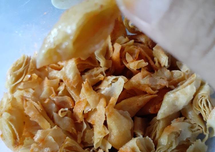 Cara Gampang Membuat Snack kulit lumpia cukup 2 bahan dan cocok buat ide binis🤩 yang Bisa Manjain Lidah