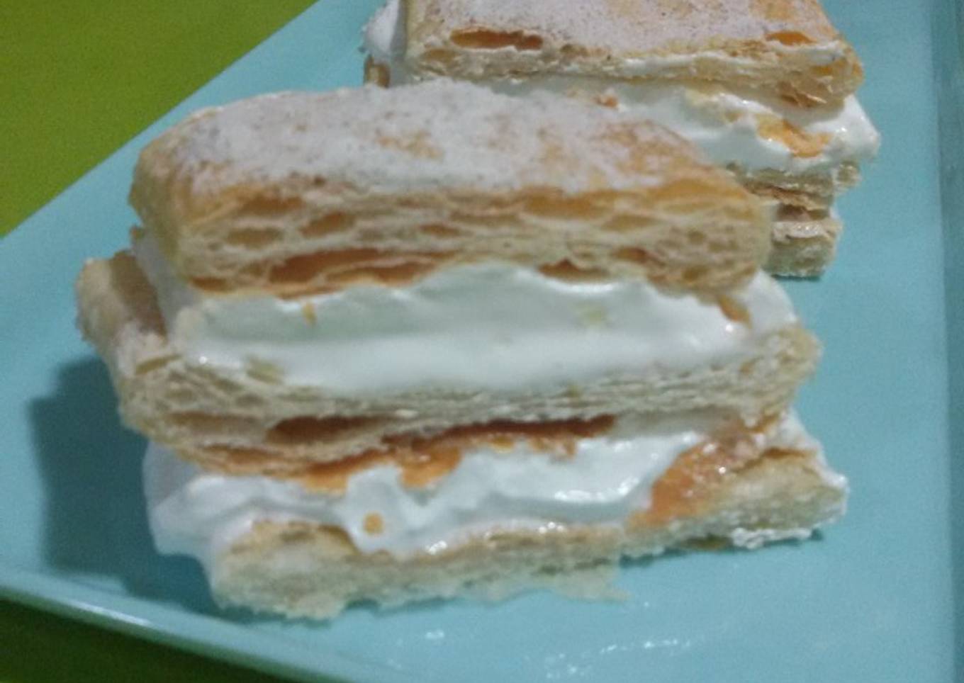 Milhojas de merengue con thermomix