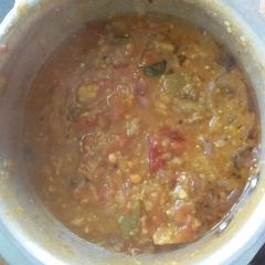 10 mins Brinjal Potato sabji A picture of 10 mins Brinjal Potato sabji.