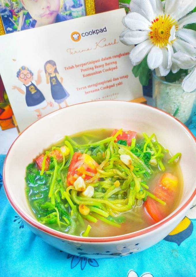 Sayur Bening Bayam Labu Siam hidangan anak