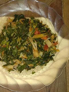 Foto resep Oseng-oseng Daun Singkong Nangka Muda Teri Ebi