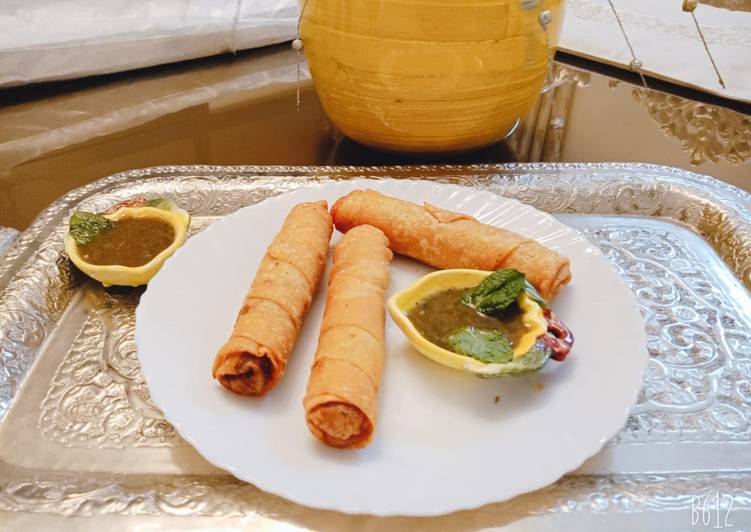 Simple Way to Prepare Quick Crispy chicken spring
rolls #cookpadramadan #sehricontest