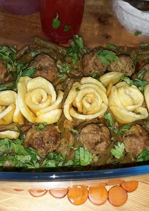 صورة لوصفة طاجين اللوبيا