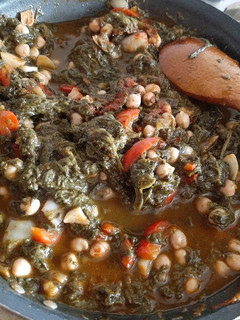 Una foto de Espinacas con garbanzos
