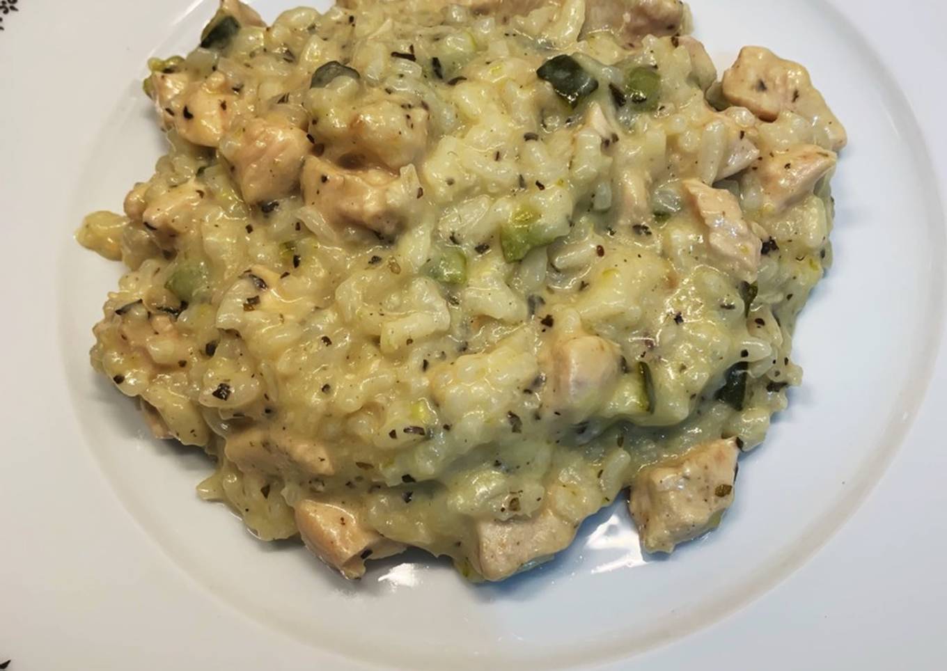 Risotto express au poulet et courgette au cookeo