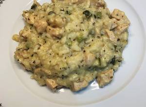 Une photo de Risotto express au poulet et courgette au cookeo