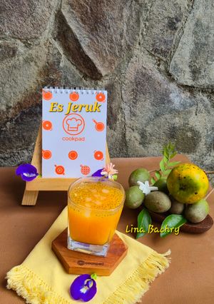 Foto resep Es Jeruk & Chia Seed