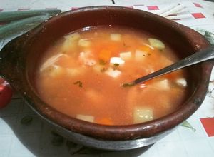 Una foto de Caldo tlalpeño