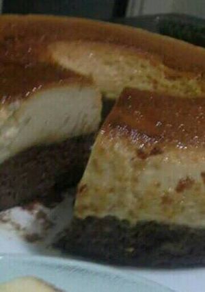 Una foto de Chocoflan