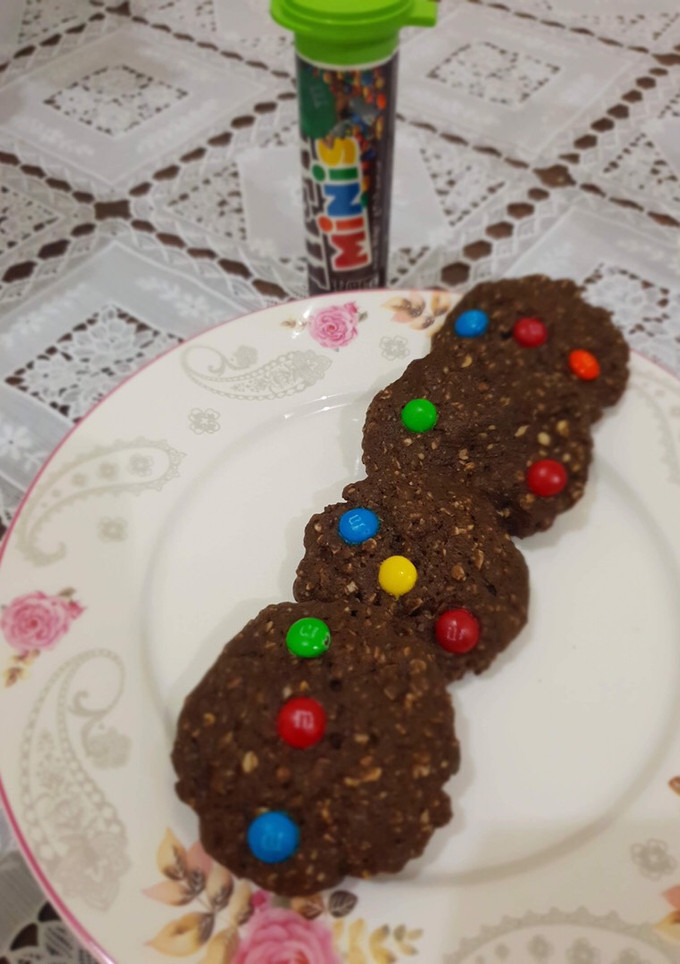 صورة لوصفة كوكيز الشوفان بالكاكاو