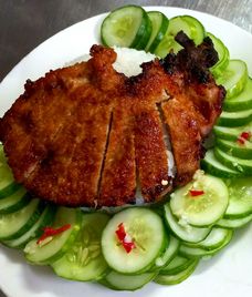 thịt lợn nạc rán