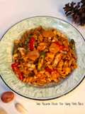 Tumis Macaroni Fusilli Telur Udang Pentol Bakso Pedas