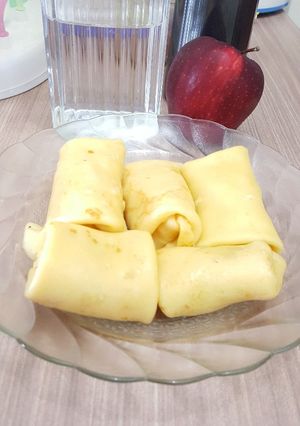 Foto resep Dadar gulung isi apel (selingan MPASI / menu balita)