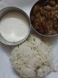 Rajma and jeera rice with curd