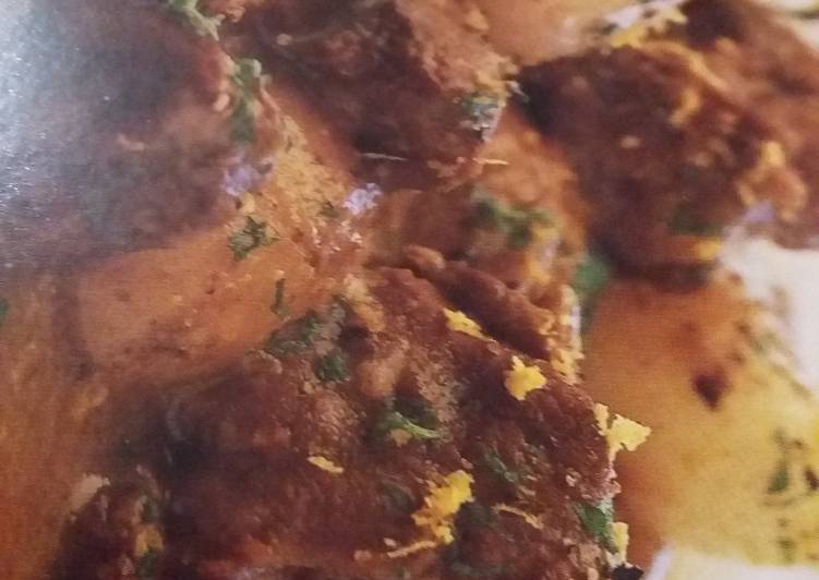 Daging Kambing masak Bawang dan Kentang