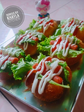 Langkah Gampang Membuat Resep Donat sosis yang Uenak Anti Ribet, Mantap Sekali