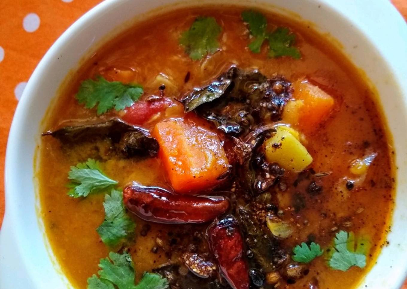 Sambar (South Indian Masala Dal And Veggies)