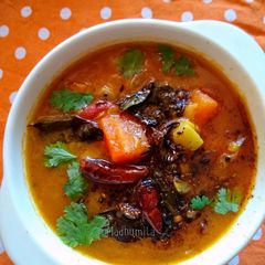 Sambar (South Indian Masala Dal And Veggies) A picture of Sambar (South Indian Masala Dal And Veggies).